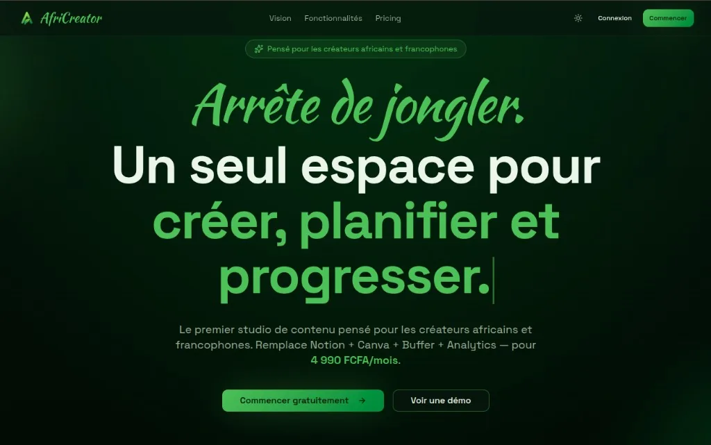 AfriCreator — visuel principal