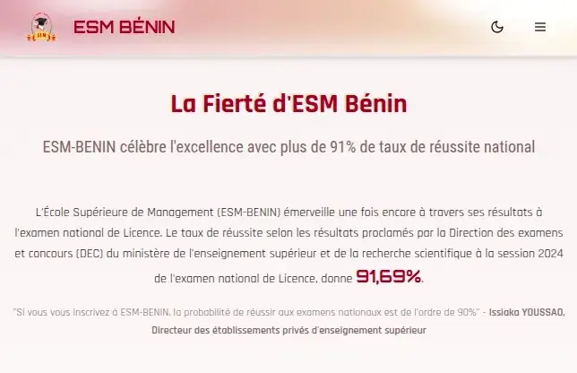 ESM-BÉNIN — parcours & orientation IA