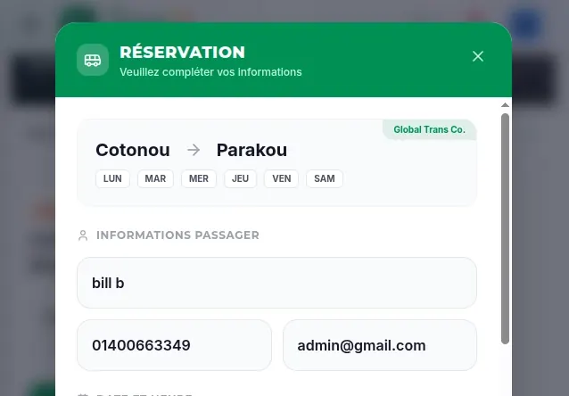 VoyageBj — SaaS Transport Bénin — illustration 4